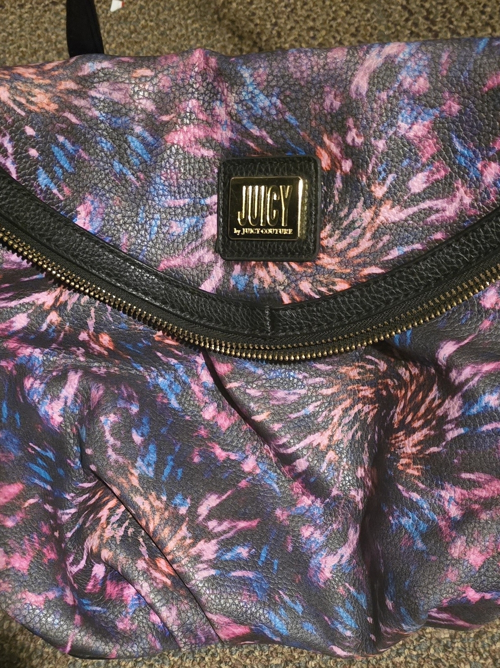 Juicy Couture Multicolor Floral Leather Shoulder Bag